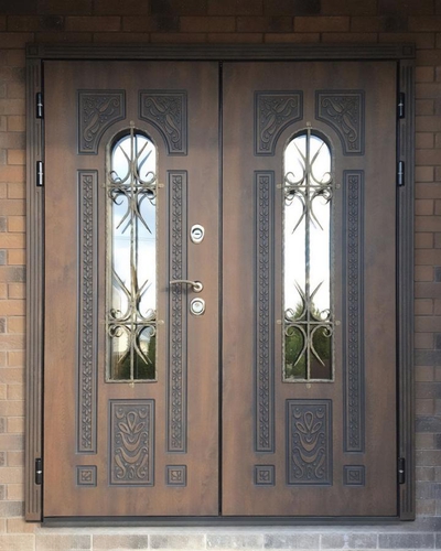 Двупольная дверь МДФ со стеклами