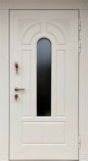 Остекленная уличная термодверь с панелями МДФ RAL Остекленная уличная термодверь с панелями МДФ RAL