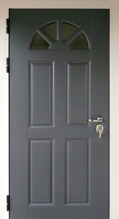 Стальная термодверь МДФ RAL с полукруглым стеклом Стальная термодверь МДФ RAL с полукруглым стеклом