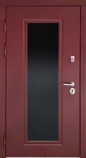 Входная термодверь МДФ RAL с большим стеклом Входная термодверь МДФ RAL с большим стеклом